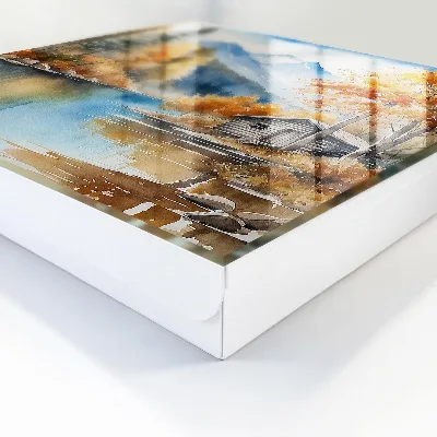 Mountain autumn Key box for wall