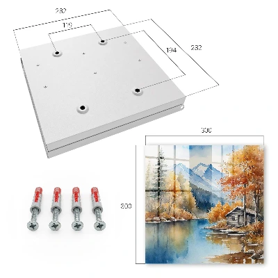 Mountain autumn Key box for wall