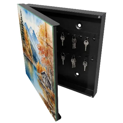 Mountain autumn Key box for wall