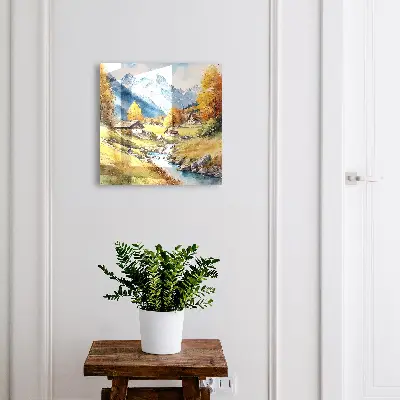Mountain peace wall-mounted key box with mountain peace design