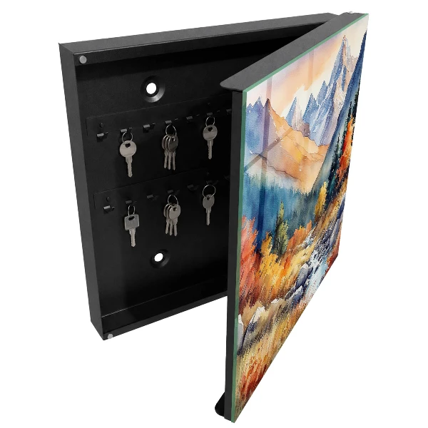 Autumn mountains Key box for wall