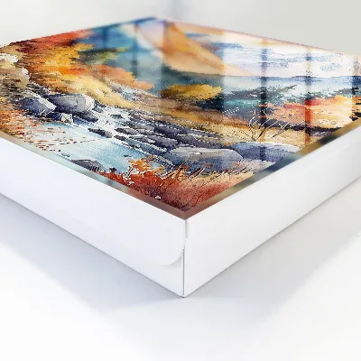 Autumn mountains Key box for wall