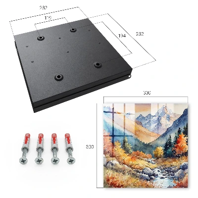 Autumn mountains Key box for wall