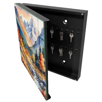 Autumn mountains Key box for wall