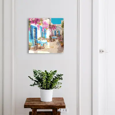 Wall-mounted key box floral alley design