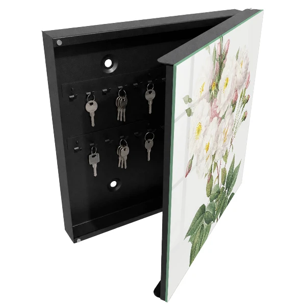 Key cabinet with floral charm