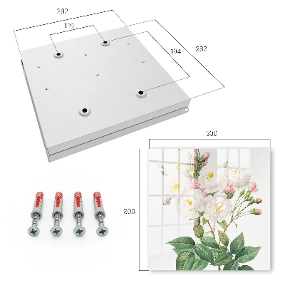 Key cabinet with floral charm