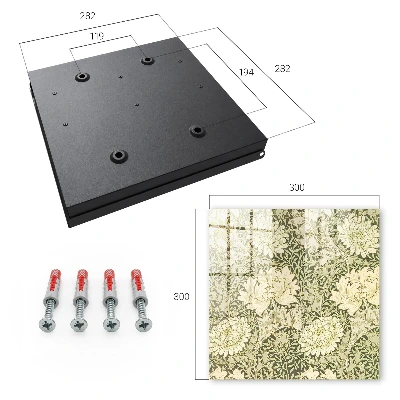 Wall-mounted key box floral design