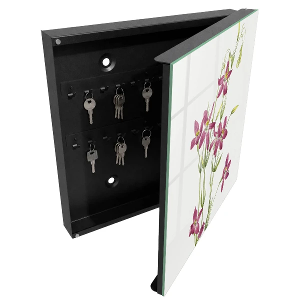 Key cabinet with pink flowers design
