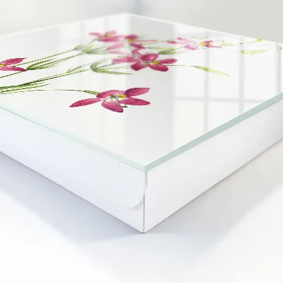 Key cabinet with pink flowers design