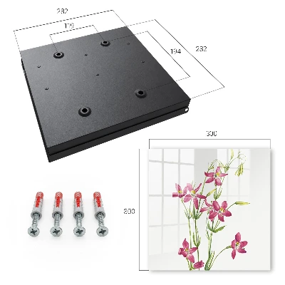 Key cabinet with pink flowers design