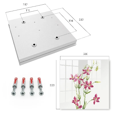 Key cabinet with pink flowers design