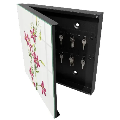 Pink flowers Key cabinet