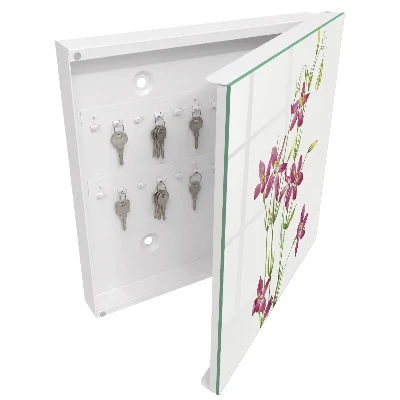 Pink flowers Key cabinet