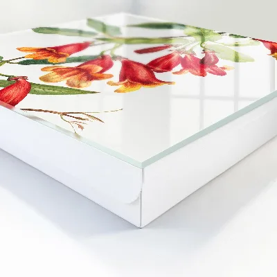 Red flowers Key box for wall