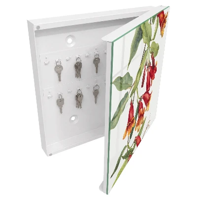 Red flowers Key box for wall
