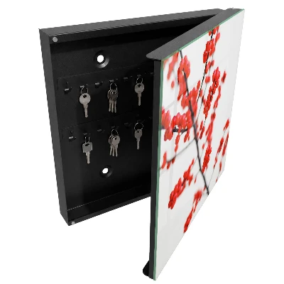 Red berries Wall mounted key box