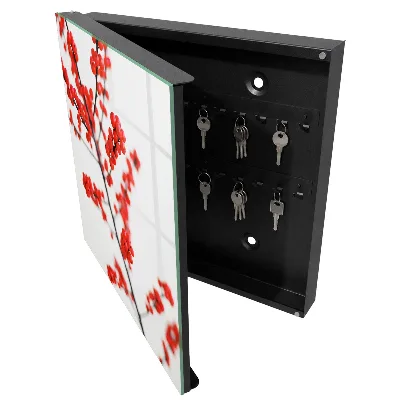 Red berries Wall mounted key box