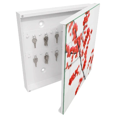 Red berries Wall mounted key box