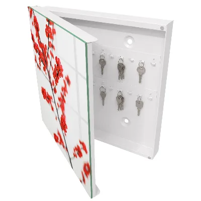 Red berries Wall mounted key box