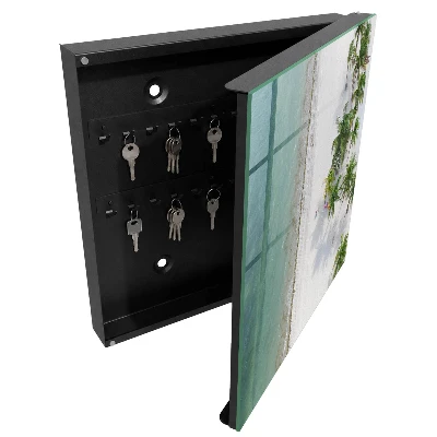 Tropical beach Key box for wall