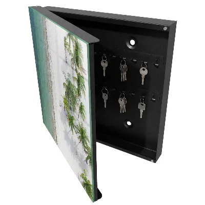 Tropical beach Key box for wall