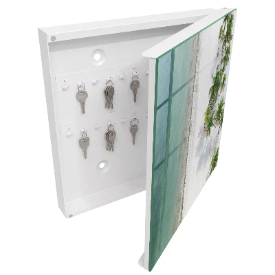 Tropical beach Key box for wall