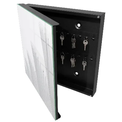 Key cabinet with abstract architecture design