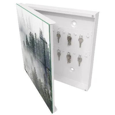 Misty forest Key box for wall