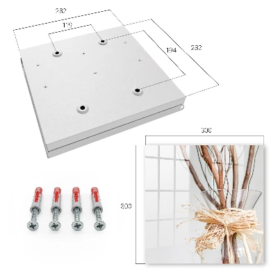 Branches in a vase Wall mounted key box