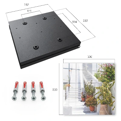Stairs with plants Key cabinet