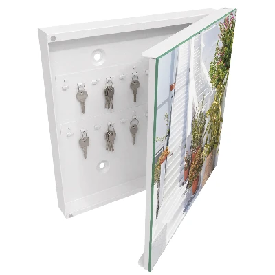 Stairs with plants Key cabinet