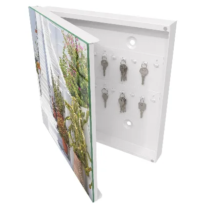 Stairs with plants Key cabinet