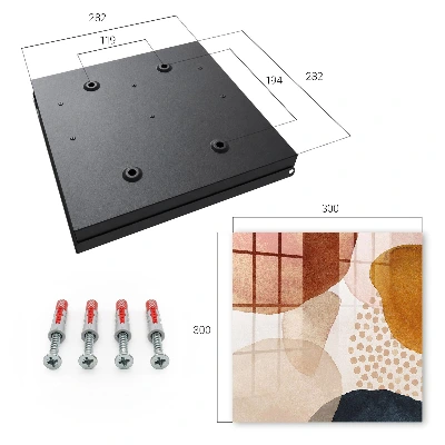 Wall-mounted key box abstract splotches design