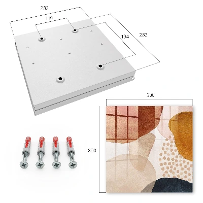 Wall-mounted key box abstract splotches design
