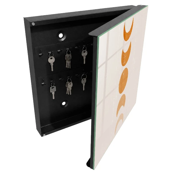 Moon phases key box wall mounted storage organizer