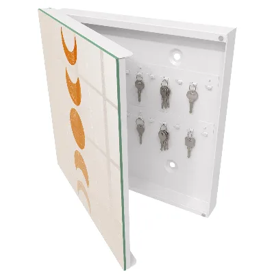Moon phases key box wall mounted storage organizer