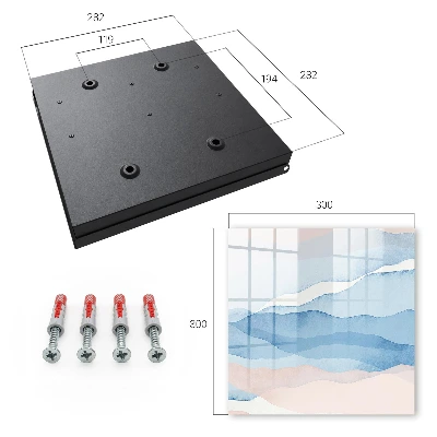 Wall mounted key box relaxing waves design