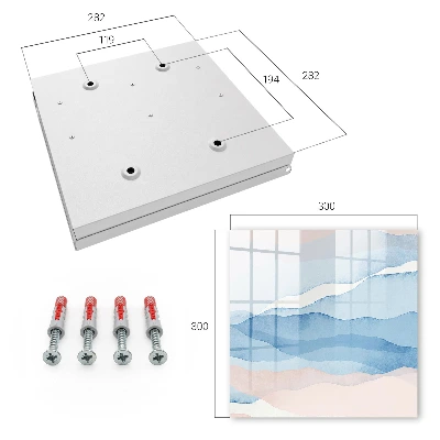 Wall mounted key box relaxing waves design