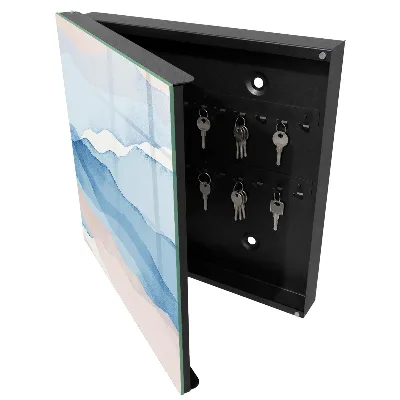 Wall mounted key box relaxing waves design
