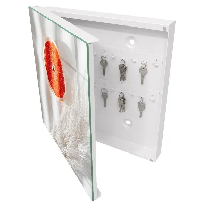 Red grapefruit and Boho grass Key cabinet