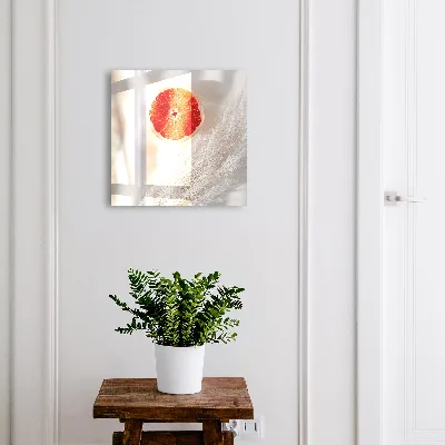Key cabinet with red grapefruit and boho grass design