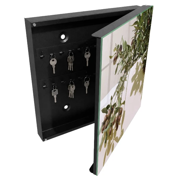 Olive twig wall mounted key box with olive twig design