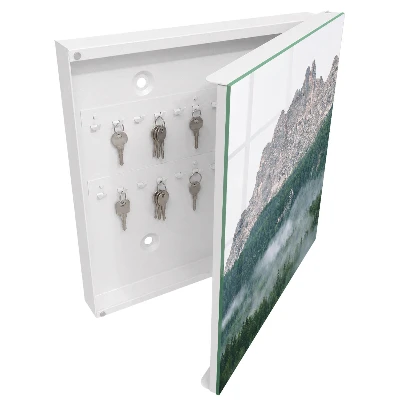 Key cabinet with mountain panorama print