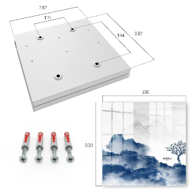 Mysterious mountains Key box for wall