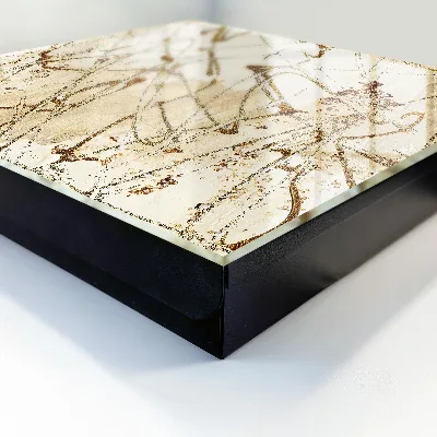 Wall mounted key box with abstract composition