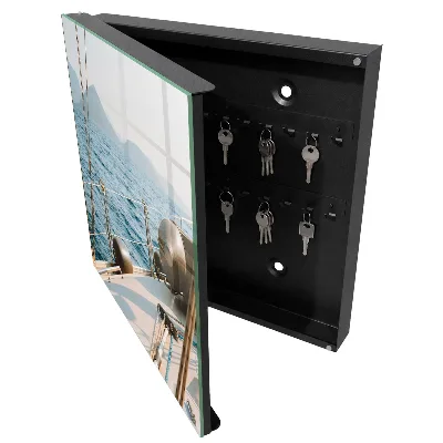 Wall-mounted key box sea journey design