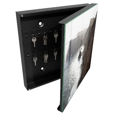 Wall mounted key box ocean cliffs design