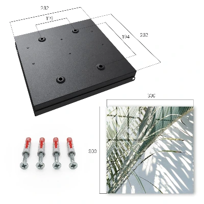 Wall-mounted key box with palms and shadows design