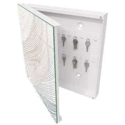 Wavy lines Key box for wall